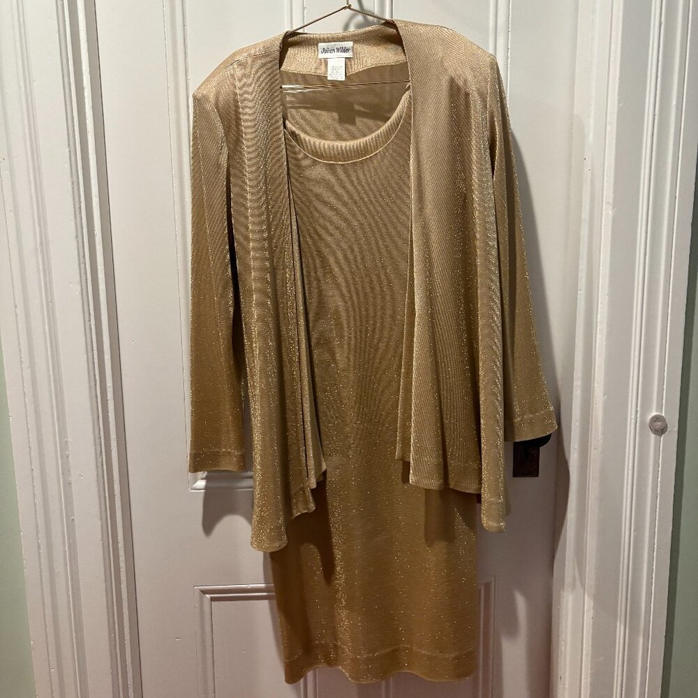 Vintage Sparkly Gold Dress Set